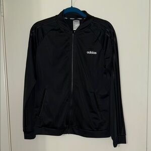 Adidas Black  Jacket with Ribbed Cuffs